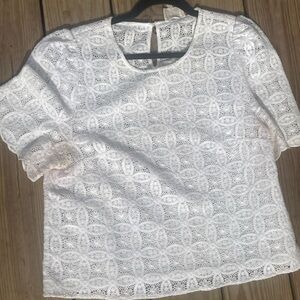 Sezane White Lilo Top Size 42